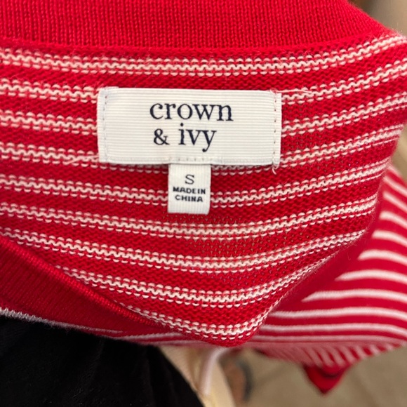 Women’s red stripe sweater - Picture 3 of 4